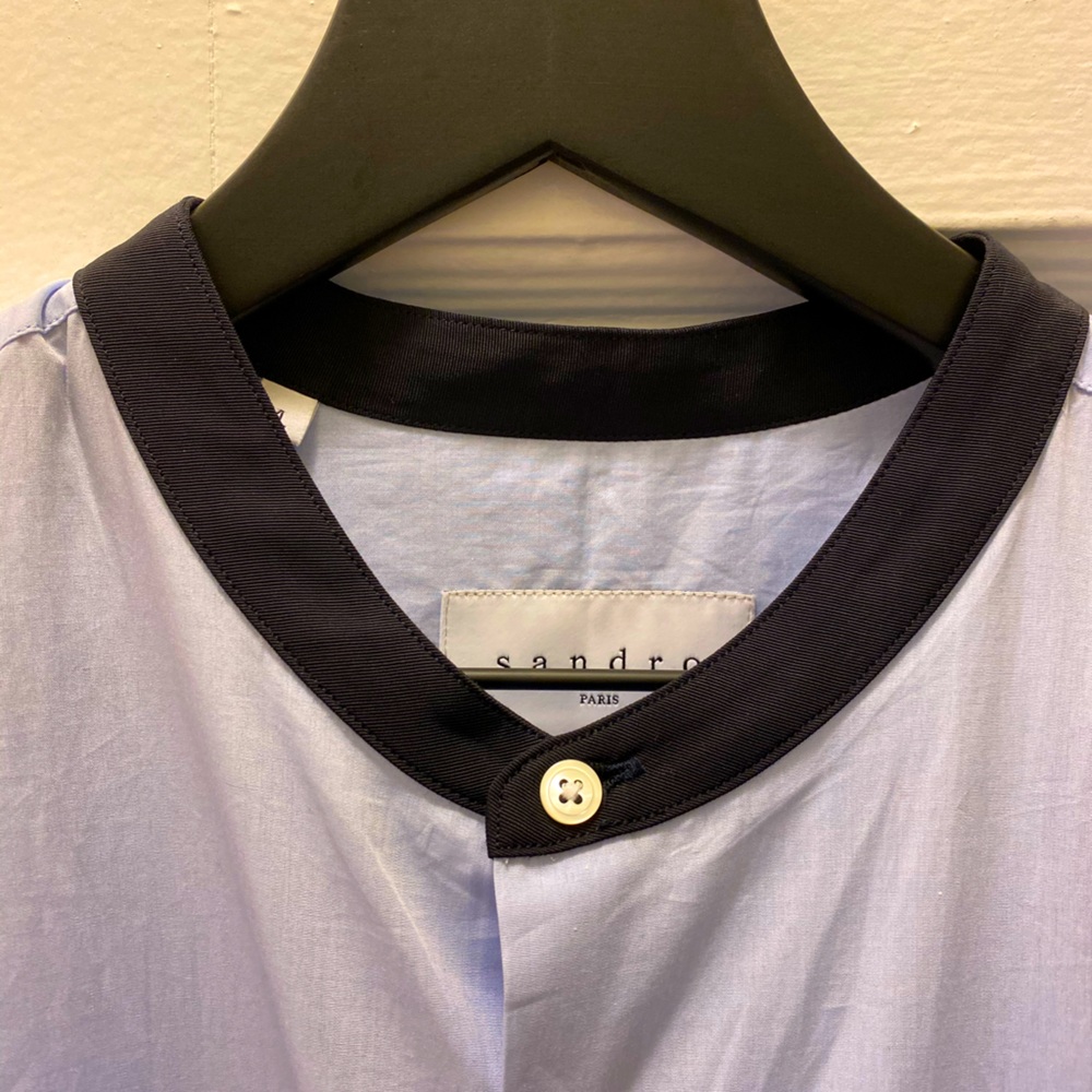 Sandro Mandarin Collar button down